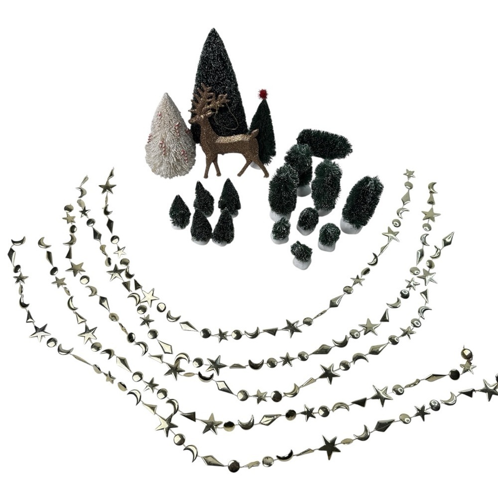 Department 56 Village Tree Variety Garland Deer Christmas Decorations Landscape